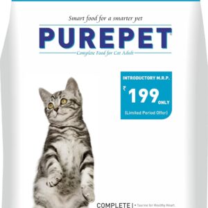 Purepet Adult Dry Cat Food 1kg | Ocean Fish Flavour | Hairball Protection | Heart Care with Taurine | Skin & Coat Health